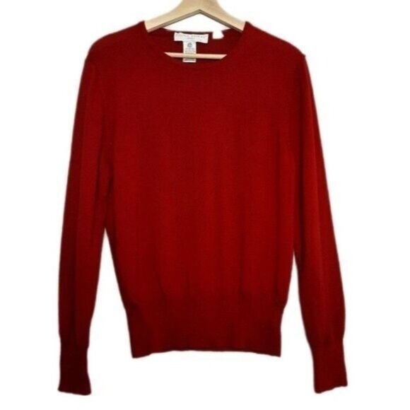 EDINA RONAY | London 100% Merino Wool Vintage Crewneck Sweater Red Sz M - Picture 1 of 7